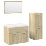 Juego de muebles de baño 4 pzas contrachapada roble Sonoma | Foro24|Onlineshop| Casa, Jardín y Más Foro24.es