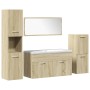 Juego de muebles de baño 5 pzas madera ingeniería roble Sonoma von , Badezimmermöbel - Ref: Foro24-3325003, Preis: 353,91 €, ...