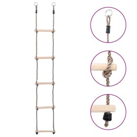 Escalera de 5 peldaños madera maciza de pino 210 cm de vidaXL, Juguetes de actividades para bebés - Ref: Foro24-93150, Precio...