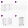 Puerta para perros plegable 3 paneles madera álamo blanca 300cm by , Dog kennels and fences - Ref: Foro24-352183, Price: 91,1...