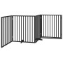 Puerta para perros plegable 4 paneles madera álamo negra 320 cm by , Dog kennels and fences - Ref: Foro24-352195, Price: 88,8...