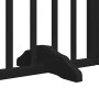 Puerta para perros plegable 4 paneles madera álamo negra 320 cm by , Dog kennels and fences - Ref: Foro24-352195, Price: 88,8...