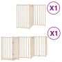 Puerta para perros plegable 9 paneles madera de álamo 450 cm by , Dog kennels and fences - Ref: Foro24-3155700, Price: 113,18...