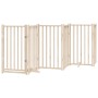 Puerta para perros plegable 9 paneles madera de álamo 450 cm von , Hundehütten und Zäune - Ref: Foro24-3155700, Preis: 113,18...