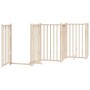 Puerta para perros plegable 9 paneles madera de álamo 450 cm by , Dog kennels and fences - Ref: Foro24-3155700, Price: 113,18...