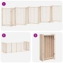 Puerta para perros plegable 9 paneles madera de álamo 450 cm by , Dog kennels and fences - Ref: Foro24-3155700, Price: 113,18...