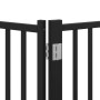 Puerta para perros plegable 9 paneles madera álamo negra 450 cm by , Dog kennels and fences - Ref: Foro24-3155709, Price: 97,...