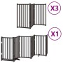 Puerta de perros plegable 15 paneles madera álamo negra 750 cm by , Dog kennels and fences - Ref: Foro24-3155714, Price: 205,...