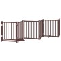 Puerta de perros plegable 12 paneles madera álamo marrón 600 cm by , Dog kennels and fences - Ref: Foro24-3155716, Price: 123...