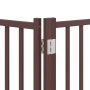 Puerta de perros plegable 12 paneles madera álamo marrón 600 cm by , Dog kennels and fences - Ref: Foro24-3155716, Price: 123...