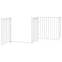 Puerta de perros plegable 10 paneles madera álamo blanca 800 cm by , Dog kennels and fences - Ref: Foro24-3155735, Price: 195...