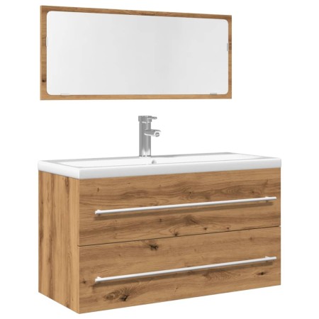 Juego de muebles baño 2 piezas madera ingeniería roble artisan | Foro24|Onlineshop| Casa, Jardín y Más Foro24.es