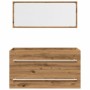 Juego de muebles baño 2 piezas madera ingeniería roble artisan | Foro24|Onlineshop| Casa, Jardín y Más Foro24.es