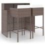 3-piece garden bar set and brown synthetic rattan cushions by vidaXL, Garden sets - Ref: Foro24-3094806, Price: 338,92 €, Dis...