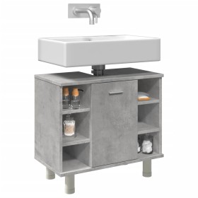 Armario de baño madera ingeniería gris hormigón 60x32x53,5 cm by , Bathroom furniture - Ref: Foro24-856143, Price: 53,74 €, D...