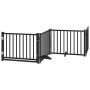 Puerta para perros plegable 6 paneles madera álamo negra 480 cm by , Dog kennels and fences - Ref: Foro24-3155737, Price: 95,...