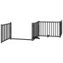 Puerta para perros plegable 6 paneles madera álamo negra 480 cm by , Dog kennels and fences - Ref: Foro24-3155737, Price: 95,...