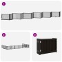 Puerta de perros plegable 12 paneles madera álamo negra 960 cm by , Dog kennels and fences - Ref: Foro24-3155740, Price: 182,...