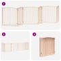 Puerta para perros plegable 6 paneles madera de álamo 480 cm by , Dog kennels and fences - Ref: Foro24-3155613, Price: 111,59...