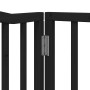 Puerta de perros plegable 8 paneles madera álamo negra 640 cm by , Dog kennels and fences - Ref: Foro24-3155630, Price: 164,1...