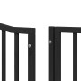 Puerta de perros plegable 8 paneles madera álamo negra 640 cm by , Dog kennels and fences - Ref: Foro24-3155630, Price: 164,1...