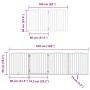 Puerta de perros plegable 8 paneles madera álamo negra 640 cm by , Dog kennels and fences - Ref: Foro24-3155630, Price: 164,1...