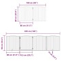 Puerta de perros plegable 12 paneles madera álamo blanca 960 cm by , Dog kennels and fences - Ref: Foro24-3155624, Price: 241...