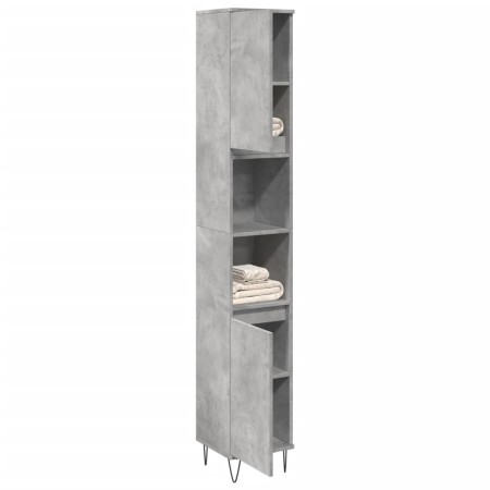 Armario de baño madera contrachapada gris hormigón 30x30x190 cm | Foro24|Onlineshop| Casa, Jardín y Más Foro24.es