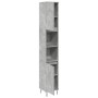 Armario de baño madera contrachapada gris hormigón 30x30x190 cm de , Muebles de baño - Ref: Foro24-857198, Precio: 76,82 €, D...