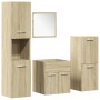 Juego de muebles de baño 4 pzas contrachapada roble Sonoma by , Bathroom furniture - Ref: Foro24-3324989, Price: 136,23 €, Di...