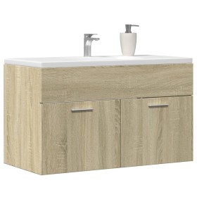 Mueble de lavabo de baño madera roble Sonoma