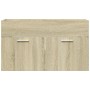 Mueble de lavabo de baño madera roble Sonoma 90x38,5x46 cm de , Muebles de baño - Ref: Foro24-856213, Precio: 51,67 €, Descue...