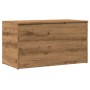 Baúl de almacenaje madera ingeniería roble artisan 84x42x46 cm de , Baúles para juguetes - Ref: Foro24-856569, Precio: 74,35 ...