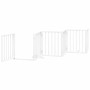 Puerta de perros plegable 12 paneles madera álamo blanca 600 cm by , Dog kennels and fences - Ref: Foro24-3155536, Price: 127...