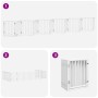 Puerta de perros plegable 12 paneles madera álamo blanca 600 cm by , Dog kennels and fences - Ref: Foro24-3155536, Price: 127...