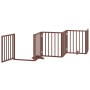 Puerta de perros plegable 12 paneles madera álamo marrón 600 cm by , Dog kennels and fences - Ref: Foro24-3155548, Price: 124...