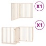 Puerta para perros plegable 6 paneles madera de álamo 480 cm by , Dog kennels and fences - Ref: Foro24-3155557, Price: 108,59...