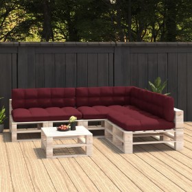 Kissen für Palettensofa 7 Stück rot rot von vidaXL, Kissen für Stühle und Sofas - Ref: Foro24-314597, Preis: 166,99 €, Rabatt: %