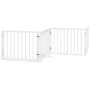 Puerta de perros plegable 8 paneles madera álamo blanca 640 cm by , Dog kennels and fences - Ref: Foro24-3155562, Price: 126,...