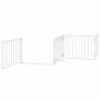 Puerta de perros plegable 8 paneles madera álamo blanca 640 cm by , Dog kennels and fences - Ref: Foro24-3155562, Price: 126,...