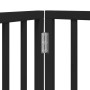 Puerta de perros plegable 8 paneles madera álamo negra 640 cm by , Dog kennels and fences - Ref: Foro24-3155574, Price: 160,3...