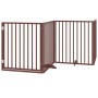 Puerta de perros plegable 10 paneles madera álamo marrón 800 cm by , Dog kennels and fences - Ref: Foro24-3155583, Price: 193...