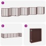 Puerta de perros plegable 10 paneles madera álamo marrón 800 cm by , Dog kennels and fences - Ref: Foro24-3155583, Price: 193...