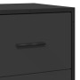 Aparador de madera de ingeniería y metal negro 35,5x35x76 cm by , Sideboards - Ref: Foro24-848944, Price: 71,49 €, Discount: %