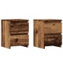 Mesitas de noche 2 uds madera ingeniería envejecida 30x30x40 cm de , Mesitas de noche - Ref: Foro24-855847, Precio: 68,40 €, ...