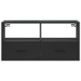 Mueble de TV metal y madera de ingeniería negro 80x31x39,5 cm | Foro24|Onlineshop| Casa, Jardín y Más Foro24.es