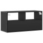 Mueble de TV metal y madera de ingeniería negro 80x31x39,5 cm | Foro24|Onlineshop| Casa, Jardín y Más Foro24.es