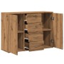 Aparador de madera de ingeniería roble artisan 88x30x64 cm de , Aparadores - Ref: Foro24-855893, Precio: 105,60 €, Descuento: %