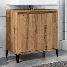 Mueble de lavabo madera de ingeniería roble artisan 58x33x60 cm de , Tocadores de baño - Ref: Foro24-857118, Precio: 56,65 €,...