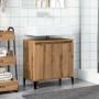 Mueble de lavabo madera de ingeniería roble artisan 58x33x60 cm de , Tocadores de baño - Ref: Foro24-857118, Precio: 56,65 €,...